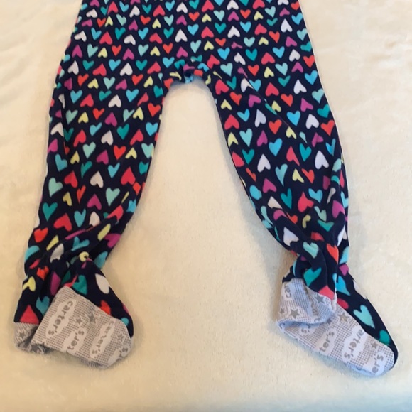 Carter’s heart blanket sleeper/footed pajamas Size 4T - Picture 6 of 10